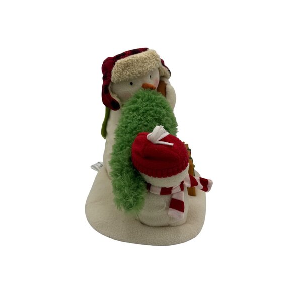 Hallmark Keepsake Snowman With Tree Plush Holiday Figurine The Perfect Tree - Picture 4 of 5
